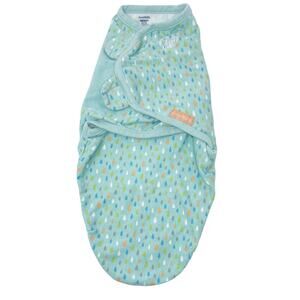 SwaddleMe Original Swaddle Wrap Newborn S/M Jungle Drops Green Baby Sleepwear
